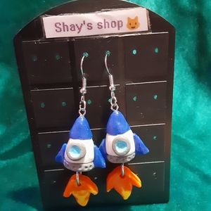 Rocketship earrings
